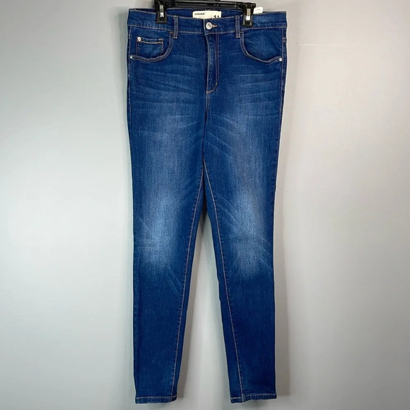 Garage Retro High Waist Jegging Jeans Blue dark Wash Stretch Size 11 - Picture 11 of 11